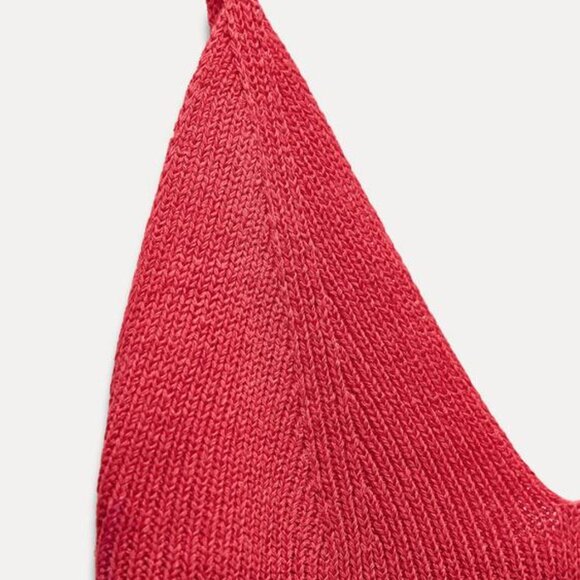 Zara KNIT V-NECK TOP Large - Picture 7 of 7